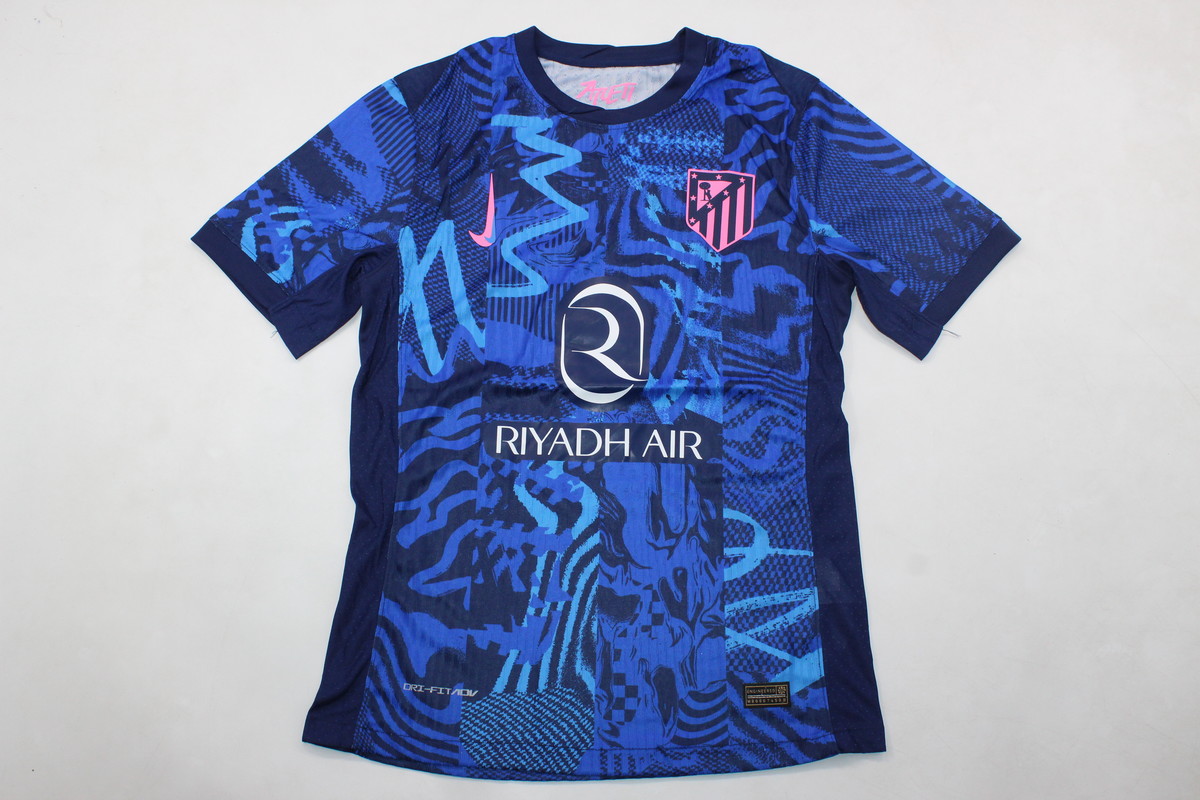 AAA Quality Atletico Madrid 24/25 Third Dark Blue Jersey(Player)